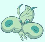  alien areola big_breasts breasts celebi female feral floating green_areola green_body green_nipples green_skin holding_breast huge_breasts hyper hyper_breasts legendary_pok&eacute;mon leptail nintendo nipples pok&eacute;mon pok&eacute;mon_(species) smile solo video_games 