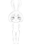  absurd_res blush camel_toe clothed clothing female francat genitals hare hi_res humanoid lagomorph leporid mammal monochrome no_underwear nude pussy rabbit sketch solo uncensored 