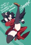  2017 5_fingers anthro asian_clothing big_breasts biped black_arms black_body black_eyebrows black_face black_fur black_hair black_hands black_legs black_nose breasts chinese_clothing chinese_dress cleavage cleavage_cutout closed_frown clothed clothing dark_eyebrows dark_hair dark_hands dark_nose digital_media_(artwork) double_bun dress east_asian_clothing eyebrows female fingers fist footwear frown full-length_portrait fur giant_panda gloves_(marking) hair humanoid_hands kemono kick leg_markings long_hair mammal markings monotone_eyebrows monotone_eyes monotone_hair monotone_hands monotone_nose mouth_closed multicolored_body multicolored_fur panties panty_shot plantigrade portrait pupils raised_leg red_clothing red_dress red_eyes red_footwear red_panties red_pupils red_underwear shoronpo simple_background sleeveless sleeveless_dress socks_(marking) solo teal_background teteteko two_tone_arms two_tone_body two_tone_face two_tone_fur two_tone_legs underwear ursid v-shaped_eyebrows white_arms white_body white_face white_fur white_legs 