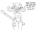  angry animate_inanimate annoyed anthro breasts dialogue doll embarrassed felid feline female genitals humanoid living_doll mad_mew_mew mammal mew_mew_(undertale) mhdrawin pussy small_breasts solo undertale undertale_(series) video_games 