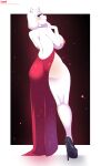  absurd_res anthro bovid breasts caprine clothing daphne_dress dress female goat hi_res ksenik mammal mature_female slightly_chubby solo thick_thighs toriel undertale undertale_(series) video_games 