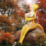  3d_(artwork) anthro blender_(software) breasts digital_media_(artwork) fanatic-heretic-101 female forest happy light meditating meditation nude plant reptile scalie snake solo sun sunlight tree unaware 