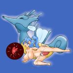  1:1 2022 big_breasts big_penis blue_eyes blue_hair blush bodily_fluids breasts clair_(pok&eacute;mon) clitoris cum cum_in_pussy cum_inside duo ejaculation eyes_closed female female/female feral fish genital_fluids genitals gym_leader hair hi_res huge_breasts huge_penis human impregnation interspecies interspecies_pregnancy kingdra mammal marine nintendo nipples ovum_with_heart penis pok&eacute;mon pok&eacute;mon_(species) pok&eacute;philia pregnant pussy_ejaculation pussy_juice rumbling_stomach saeko_art size_difference sperm_cell stretched_pussy syngnathid syngnathiform video_games 