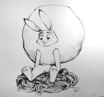  anthro clothing costume disney female food food_costume hopps judy judy_hopps kigtoons lagomorph leporid mammal meatball meatball_costume monochrome rabbit redink_art solo zootopia 