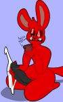  absurd_res adultpartypunch anthro black_sclera bodily_fluids cum cumshot damian_(zoophobia) demon digital_media_(artwork) ejaculation erection fur genital_fluids genitals hi_res male masturbation nude onlyfans orgasm penile penile_masturbation penis red_body red_fur simple_background solo toony zoophobia 