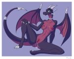  activision anthro blush breasts cynder dragon female genitals goolee horn membrane_(anatomy) membranous_wings nipples nude pussy scalie solo spyro_the_dragon video_games wings 