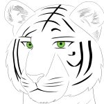  1:1 2022 anthro digital_drawing_(artwork) digital_media_(artwork) felid green_eyes headshot_portrait hi_res humanoid iruhamu03 male mammal pantherine portrait siberian_tiger solo solo_focus tiger 