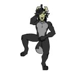  2022 4_toes 5_fingers 6_ears american_mythology animated anthro black_hair bone cryptid crystals_draw dancing epic_games fangs feet fingers fortnite fur green_eyes grey_body grey_fur hair holding_crotch horn indigenous_north_american_mythology kelkuan looking_at_viewer male meme monster multi_ear multicolored_body mythology north_american_mythology shitpost skull skull_head solo toes two_tone_body two_tone_tail video_games wendigo why 