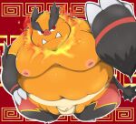  2022 absurd_res anthro asian_clothing belly big_belly clothing east_asian_clothing emboar hi_res japanese_clothing kemono male mawashi moobs nintendo nipples obese obese_male orange_body overweight overweight_male pok&eacute;mon pok&eacute;mon_(species) poketalesof solo sumo video_games 