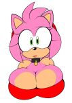  absurd_res amy_rose anthro big_breasts breasts cleavage clothed clothing collar eulipotyphlan female fullmetalsketch green_eyes hedgehog hi_res huge_breasts looking_at_viewer mammal sega solo sonic_the_hedgehog_(series) 