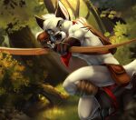  anthro archery bow_(weapon) canid canine male mammal ranged_weapon solo weapon 