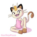  clothed clothing female looking_at_viewer meowth nintendo open_mouth pok&eacute;mon pok&eacute;mon_(species) solo starshippizza video_games 