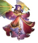  1girl bangs capelet closed_mouth dragon_girl dragon_wings dragonstone dress essual_(layer_world) fire_emblem fire_emblem:_the_sacred_stones fire_emblem_heroes full_body gem glowing gold_trim hair_ornament highres hood hood_down jewelry long_hair looking_away myrrh_(fire_emblem) non-web_source official_art red_eyes sandals shiny shiny_hair short_dress skirt solo spread_wings stone toeless_footwear toes transparent_background twintails white_skirt wings wristband 