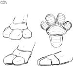  4_toes bigshow feet hi_res machine model_sheet padded_soles padded_toes pads_(disambiguation) toes 