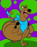  abdominal_bulge belly big_belly brown_body brown_fur canid canine canis domestic_dog feral fur great_dane hanna-barbera hi_res male mammal mastiff molosser nine-the-foxaroo open_mouth same_size_vore scooby-doo scooby-doo_(series) tongue vore 
