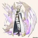  black_footwear dragalia_lost dragon ear_piercing full_body glasses gloves green_eyes long_sleeves looking_at_viewer mechanical_halo official_art pants piercing pointy_ears ramiel_(dragalia_lost) short_hair standing thigh_strap white_gloves white_hair white_pants 