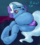  absurd_res anthro blue_body blue_fur butt clothing equid equine female friendship_is_magic fur hasbro hi_res horn lying mammal my_little_pony on_side panties pillow skoon sleeping sound_effects trixie_(mlp) underwear unicorn zzz 