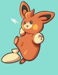  ambiguous_gender blue_background chufflepop digital_media_(artwork) fur hi_res nintendo open_mouth orange_body orange_fur pawmi pok&eacute;mon pok&eacute;mon_(species) shaded simple_background solo video_games 