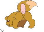  alexzozaya anal anal_penetration animated brown_body butt eevee female feral genitals nintendo penetration pok&eacute;mon pok&eacute;mon_(species) pussy short_playtime simple_background solo video_games white_background 
