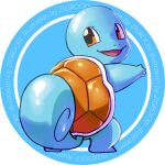  :d artist_name brown_eyes from_behind full_body highres looking_back no_humans pokemon pokemon_(creature) pokemon_(game) pokemon_rgby smile squirtle zigrock 
