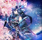  blue_hair dialga dialga_(origin) flower gloves highres nagato_yuki non-web_source personification pokemon pokemon_(game) pokemon_legends:_arceus red_eyes rose 