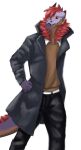  clothing coat dragon dreg hi_res humanoid male mamaubear pinn_(mamaubear) scalie solo topwear 