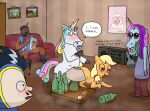  applejack_(mlp) big_e_langston celestabellebethabelle crossover disney dr._dimensionpants equid equine friendship_is_magic gravity_falls hasbro horse human interrupted kyle_bradley_lipton mammal max_and_ruby my_little_pony philliponius pony ruby_bunny sex st777 wwe 