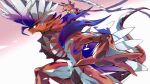  absurdres badluck blurry closed_mouth colored_sclera commentary_request from_side highres koraidon no_humans orange_eyes pokemon pokemon_(creature) smile solo wavy_mouth yellow_sclera 
