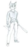  absurd_res anthro backwards_cap baseball_bat bat_(object) bottomwear canid canine cargo_pants clothed clothing footwear fox fully_clothed graphite_(artwork) hat headgear headwear hi_res hoodie humanoid male mammal monochrome muddy_(artist) muddy_(muddy) pants pencil_(artwork) portrait shoes simple_background sketch sneakers solo standing tail topwear traditional_media_(artwork) white_background 