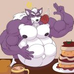  abs anthro belly big_belly bloated canid canine canis eggo21 eye_scar facial_scar food hand_on_stomach hi_res male mammal musclegut muscular muscular_male nintendo obese one_eye_closed overweight scar solo star_fox strongfat stuffing video_games wolf wolf_o&#039;donnell 