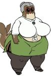  anthro big_breasts biped bottomwear breasts brown_body brown_scales carpet_shark clothed clothing curvy_figure ear_piercing elderly_anthro elderly_female eyewear female fish footwear fully_clothed glasses grey_hair hair hi_res huge_breasts legwear lipstick makeup marine mature_anthro mature_female miss_whale obese obese_anthro obese_female old overweight overweight_anthro overweight_female piercing red_lipstick scales shark shark_dating_simulator:_five_thousand_fathoms_high shirt shoes skirt solo standing stockings thick_thighs topwear vdisco voluptuous whale_shark wide_hips 
