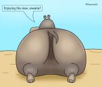  anthro big_butt butt butt_cleavage chartist19 common_hippopotamus dreamworks female gloria_the_hippopotamus hippopotamid huge_butt lying madagascar_(series) mammal on_front presenting presenting_hindquarters solo 