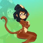  anthro bloons_tower_defense breasts curvy_female curvy_figure female haplorhine hi_res holding_breast lefseglefser mammal monkey nipples primate sauda solo 