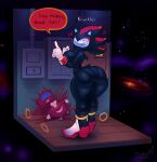  among_us big_breasts big_butt blood bodily_fluids breasts butt clothing decapitation dialogue huge_butt humanoid impostor_(among_us) innersloth knuckles_the_echidna meme ring_(sonic) sega severed_head shadow_the_hedgehog snao sonic_the_hedgehog_(series) space speech_bubble standing thick_thighs tight_clothing ugandan_knuckles video_games 