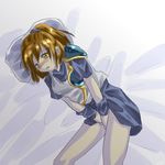  arle_nadja artist_request bed blue_skirt blush madou_monogatari masturbation pillow puyopuyo skirt solo 