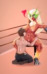 &lt;3 2022 abs anthro big_breasts blaziken blue_eyes breasts brown_hair clawed_fingers clothed clothing dominant dominant_female duo esperanza_(atomic417) eye_contact facial_scar female fighting_ring furniture genitals hair hand_on_hair hands_on_thighs hi_res human interspecies kissing_abs kneeling long_hair looking_at_another looking_down looking_pleasured lucha_libre_mask male male/female mammal mask mask_only muscular muscular_female neck_tuft nintendo nipples not_furry nude open_mouth pok&eacute;ball pok&eacute;mon pok&eacute;mon_(species) pok&eacute;philia poppy&#039;s69 pubes pussy red_body salvador_(atomic417) scar scars_all_over signature simple_background sports_mask sportswear spread_legs spreading stomach_scar stool topless topless_human tuft ultra_ball video_games white_hair wrestling_mask yellow_sclera 