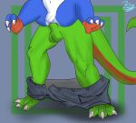 anal anal_penetration animal_humanoid anthro big_dom_small_sub blue_body boshi bottomwear carry_position carrying_partner claws clothing denim denim_clothing dominant dragon dragon_humanoid duo feral foreskin genitals green_body green_scales hi_res humanoid jeans kronox larger_male male male/male mario_bros nintendo pants penetration penis penis_difference scales scalie sherlock_dragon size_difference smaller_male smaller_penetrated spread_legs spreading super_mario_rpg_legend_of_the_seven_stars video_games yoshi 