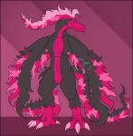  absurd_res agneya_owari anthro avian beak bird black_body black_fire breasts claws colored_fire exposed fan_character feathers female fire flame_tail flaming_hair flaming_wings full-length_portrait galarian_moltres genitals hi_res legendary_pok&eacute;mon looking_at_viewer nintendo nipples pink_background pink_body pink_claws pink_eyes pink_fire pink_sclera pink_stripes pink_talons pok&eacute;mon pok&eacute;mon_(species) portrait presenting pseudo_hair pussy regional_form_(pok&eacute;mon) simple_background smile smug solo stripes talons toracanix video_games white_eyes winged_arms wings 