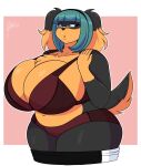  absurd_res anthro big_breasts bikini black_body black_ears black_fur blue_hair bra breasts brown_body brown_ears brown_fur canid canine canis chest_tuft cleavage clothed clothing domestic_dog eyewear female fur glasses hair hi_res jwinkz looking_back mammal multicolored_body multicolored_ears multicolored_fur multicolored_tail navel red_bra red_clothing red_underwear simple_background solo swimwear thick_thighs tuft underwear wide_hips zoey_(jwinkz) 