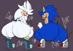  anthro ass_clapping big_butt butt duo honeycoves huge_butt looking_at_viewer looking_back male male/male sega silver_the_hedgehog sonic_the_hedgehog sonic_the_hedgehog_(series) 