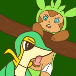  absurd_res chespin creamn_(artist) duo fellatio hi_res male male/male nintendo oral penile pok&eacute;mon pok&eacute;mon_(species) sex snivy video_games 