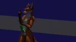  absurd_res animal_genitalia animal_penis anthro canid canine canine_penis erection fox genitals green_penis hi_res looking_at_viewer male mammal pahl pahl_(character) penis rexouium solo suggestive_posing 