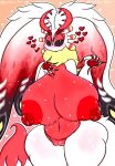  &lt;3 alien anthro areola bedroom_eyes big_breasts bodily_fluids breasts chaos_elfilis female genital_fluids genitals head_wings hi_res horn huge_breasts hyper hyper_breasts kirby_(series) kirby_and_the_forgotten_land lewdchuu_(artist) multicolored_body multicolored_wings nails narrowed_eyes navel neck_tuft nintendo nipples nude pussy pussy_juice red_areola red_nipples seductive solo thick_thighs tuft two_tone_body video_games wide_hips wings 