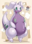  anthro belly breasts dragon female goodra green_eyes hi_res koriinu nintendo nude pok&eacute;ball pok&eacute;mon pok&eacute;mon_(species) slime smile solo video_games 