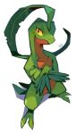  closed_mouth crossed_arms full_body grovyle highres looking_at_viewer no_humans pokemon pokemon_(creature) signature simple_background smile standing sui_(suizilla) white_background 