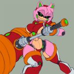  amy_rose big_breasts black_sclera breasts curvy_figure eulipotyphlan female green_eyes hammer hedgehog hi_res holding_object holding_weapon hourglass_figure imric1251 machine mammal piko_piko_hammer robot robotization sega simple_background small_waist smile smirk sonic_the_hedgehog_(series) thick_thighs tools wasp_waist weapon 