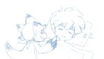  anthro bandai_namco bed child digimon digimon_(species) digimon_ghost_game duo furniture gammamon grin hiro_amanokawa horn human kabo_lab male mammal marker prank sleeping smile young 