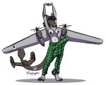  absurd_res aerofur aircraft anthro areola balls_outline big_bulge biped breasts bulge canid clothed clothing detailed_bulge genital_outline gynomorph hi_res huge_bulge hybrid igglypou intersex living_aircraft living_machine living_vehicle machine mammal nipples penis_outline topless vehicle 