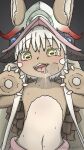  9:16 anthro blush bodily_fluids deadpotato drooling female hi_res human looking_at_viewer made_in_abyss mammal nanachi portrait saliva signature solo tagme wallpaper 