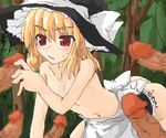  blonde_hair bottomless censored hat kirisame_marisa multiple_penises navel no_panties penis ribbon solo topless touhou yami_shigeru 